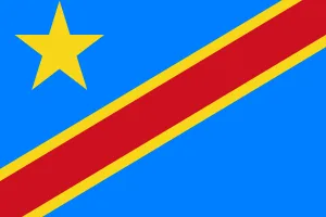 Drapeau de la R&eacute;publique D&eacute;mocratique du Congo.
